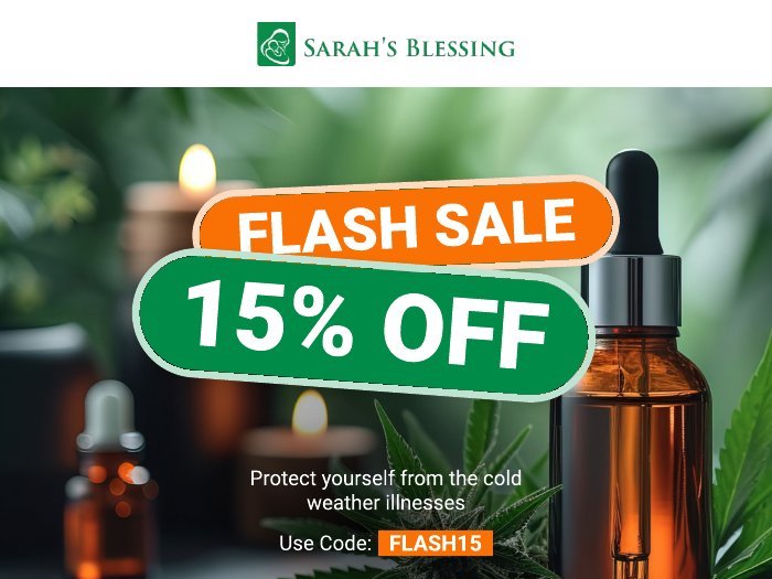 Sarah's Blessing email: Flash Sale 15% Off, worried about flu season