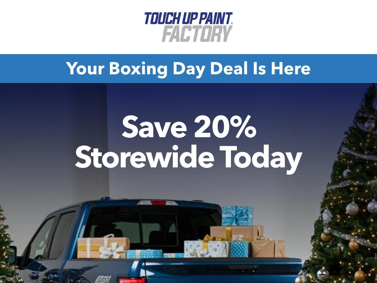 Boxing Day campaign email for Touch Up Paint Factory